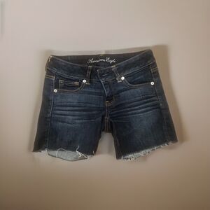 Womens American Eagle Stretch Cut Off Jean Shorts Size 4